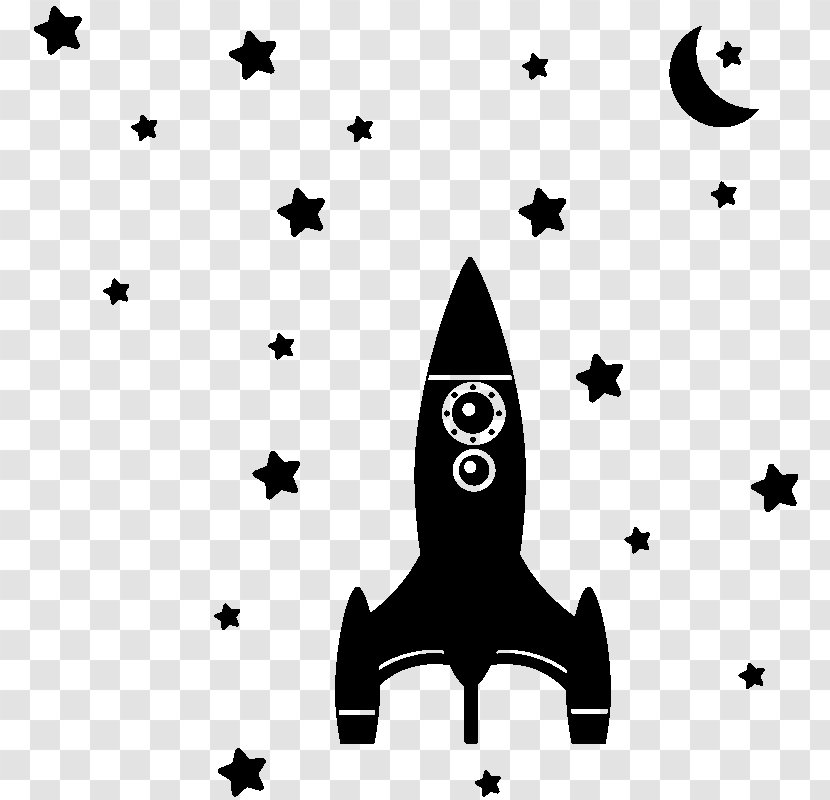 Sticker Text Collecting Rocket Clip Art - Black - Fusee Transparent PNG