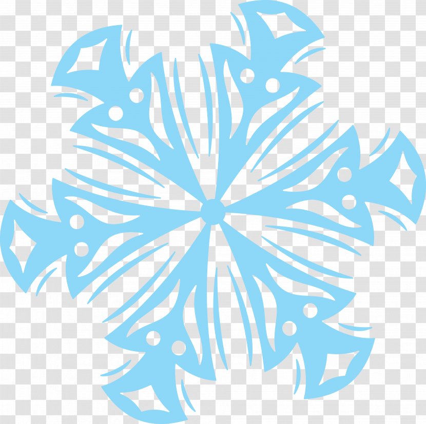 Electric Blue Flowering Plant Aqua Cobalt - Snowflakes Transparent PNG