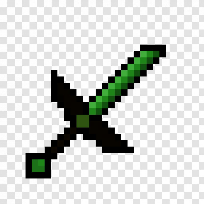 Minecraft Coloring Book Sword Weapon Curse - Technology - Green Transparent PNG
