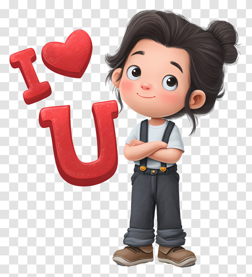 I Love You - Kid With 'I Love U' Sign Transparent PNG