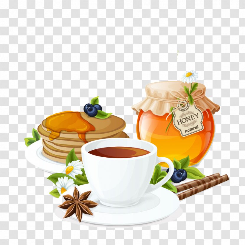 Tea Pancake Crxeape Breakfast - Coffee And Dessert Transparent PNG