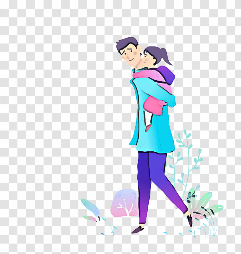 Cartoon Violet Gesture Style Drawing Transparent PNG