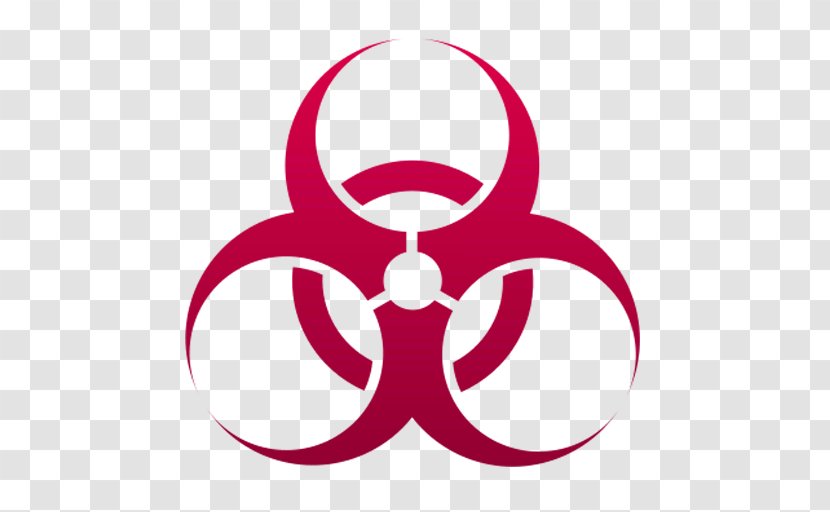 Biological Hazard Sign Symbol Sticker - Magenta - Biotech Flyer Transparent PNG