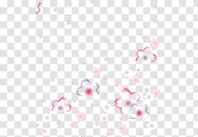 National Cherry Blossom Festival Petal - Typography - Hand-painted Cartoon Scattered Basemap Transparent PNG