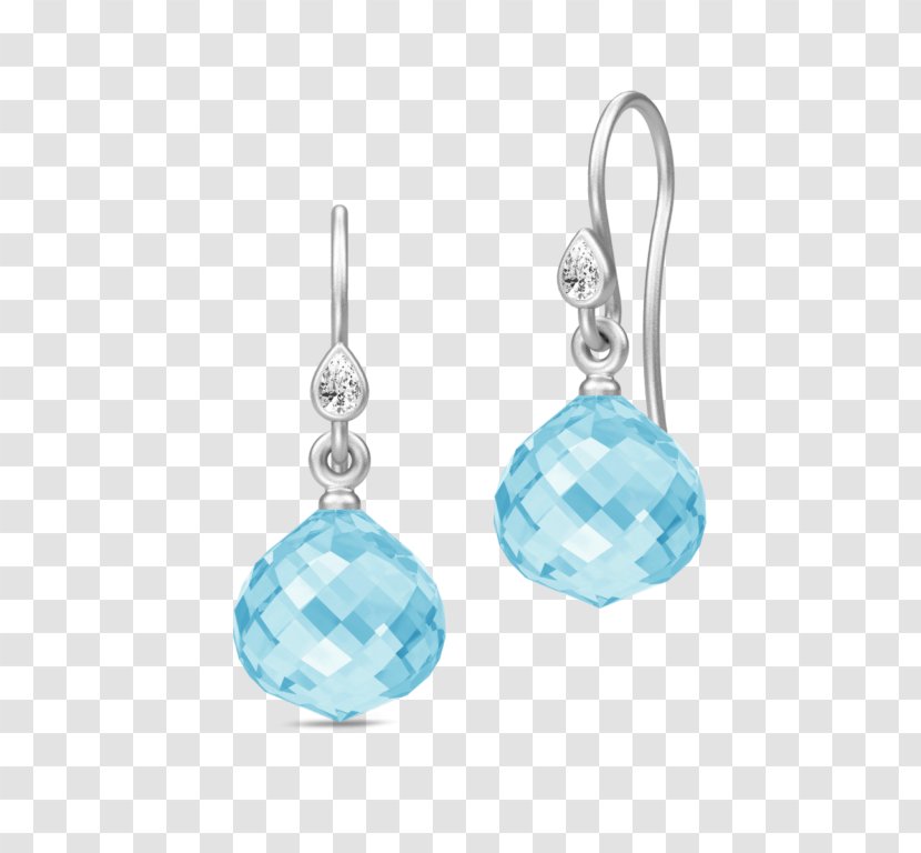 Earring Jewellery Sterling Silver Gold - Turquoise Transparent PNG