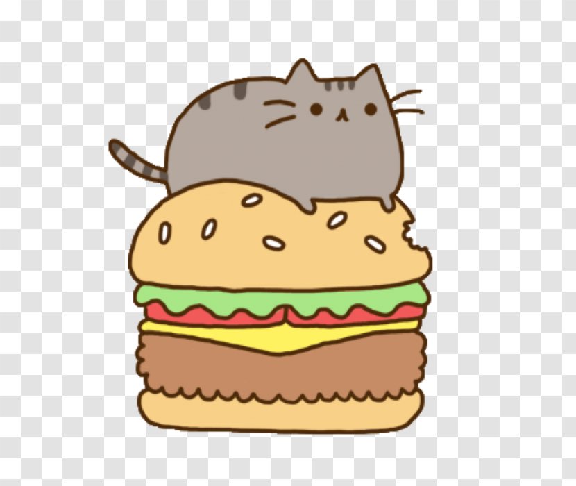 Hamburger Cheeseburger Pusheen Cat Fast Food Transparent PNG