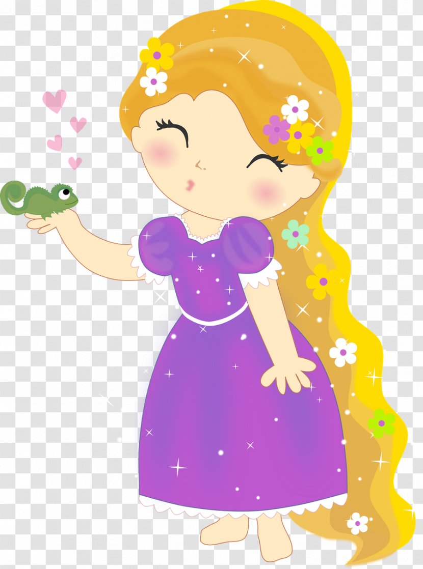 Rapunzel Princesas Elsa Belle Disney Princess - Watercolor Transparent PNG