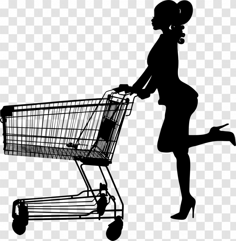 Shopping Cart Woman Bag T-shirt - Vehicle - Grocery Store Transparent PNG