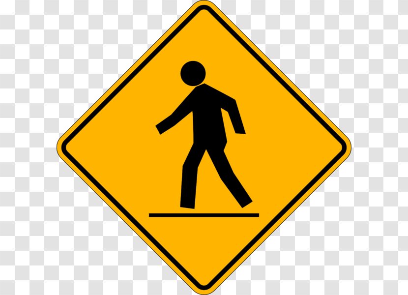 Merge Traffic Sign Lane Warning Road - Pedestrian Crossing Transparent PNG
