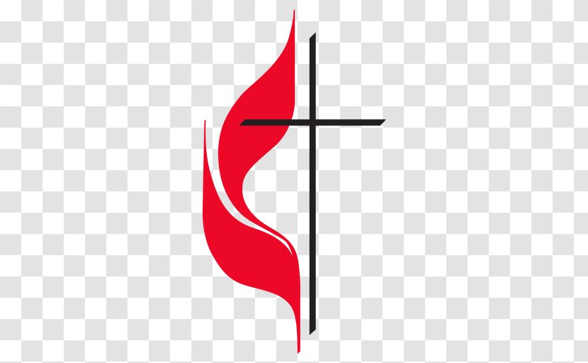 Brecon United Methodist Church Cross And Flame Asbury - Brand Transparent PNG