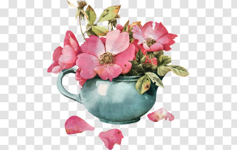Watercolor Painting Garden Roses Artist - Rose - Watercolour Tea Transparent PNG