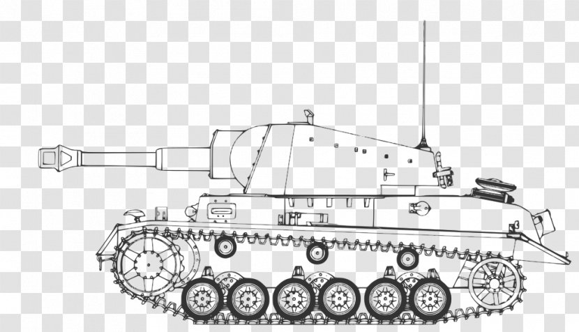 10.5 Cm LeFH 18 Heuschrecke 10 Panzer IV Self-propelled Gun Geschützwagen Tiger - Drawing - Artillery Transparent PNG