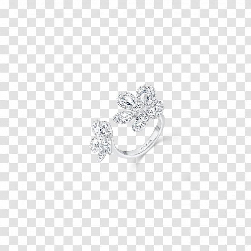 Wedding Ring Silver Jewellery Platinum - Diamond - Daisy Flower Set Transparent PNG