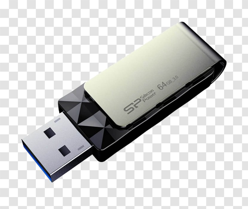 Diamond-cutting USB Flash Drive Blaze B30 Drives Silicon Power Computer Data Storage - Diamondcutting Usb Transparent PNG