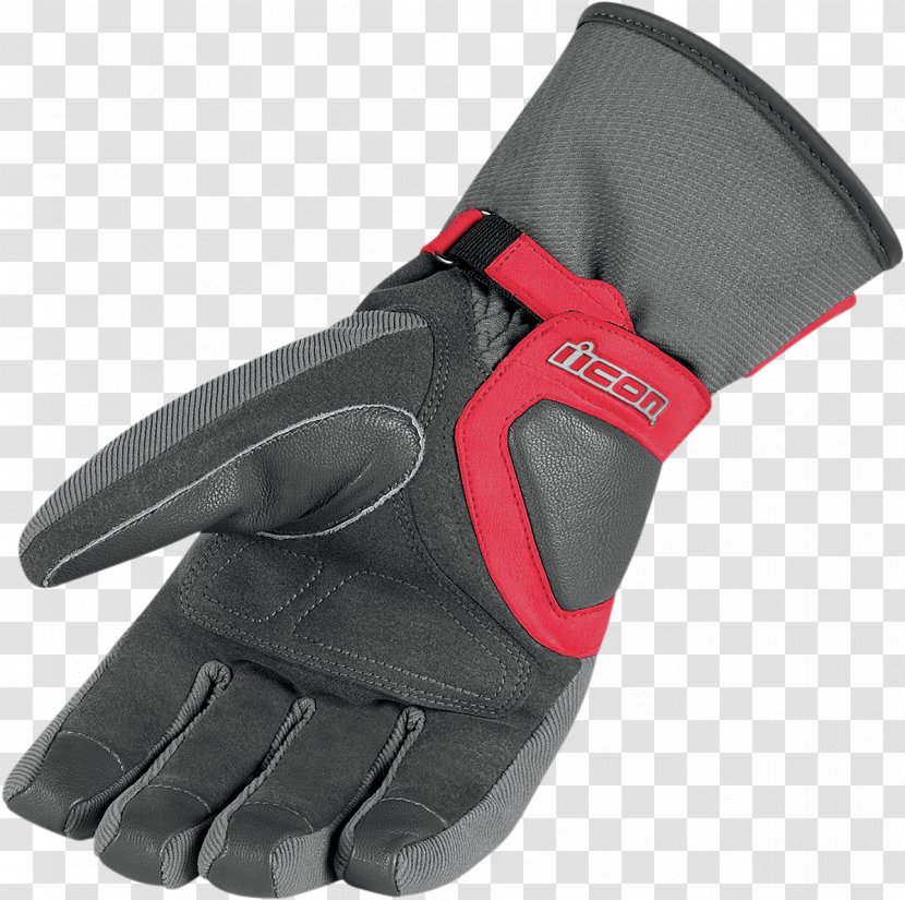 Cycling Glove Black Red White - Waterproof Gloves Transparent PNG