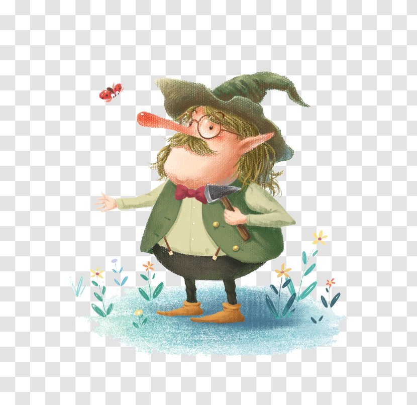 Cartoon Illustrator Illustration - Long Nose Sorcerer Transparent PNG