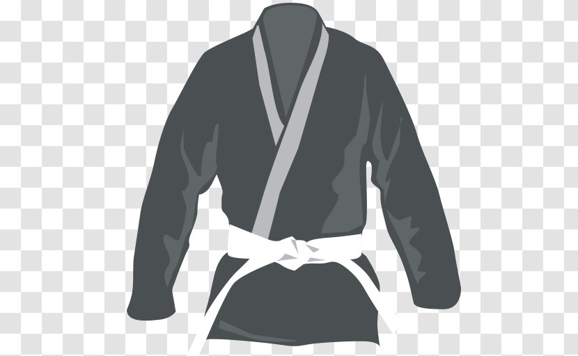 Robe Jujutsu Judo Uniform Sleeve - Black - Jiu Transparent PNG