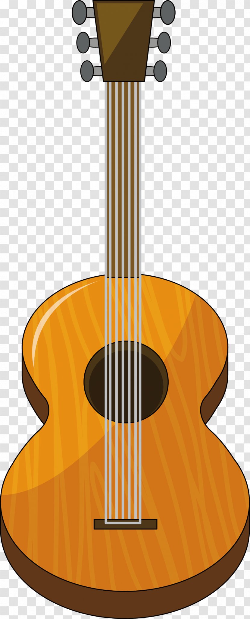 Musical Instrument Stock Illustration - Heart - Wooden Folk Guitar Transparent PNG