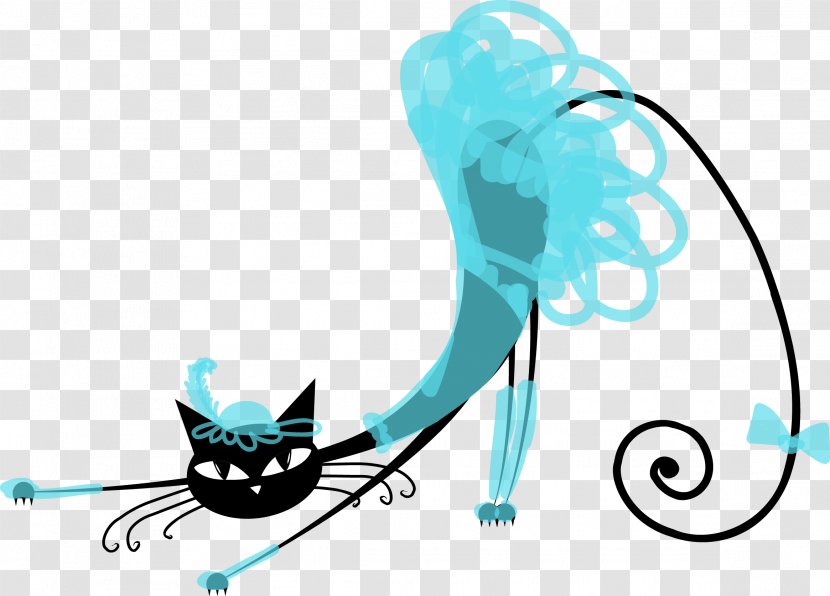 Black Cat Silhouette Kitten - Vertebrate Transparent PNG