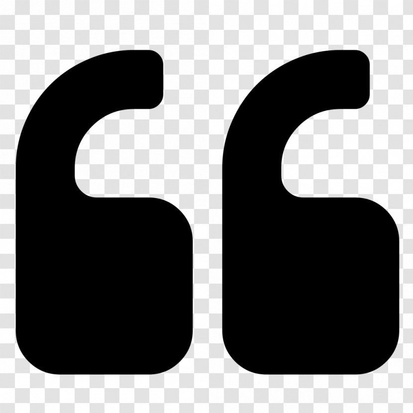 Quotation Mark Symbol Font Awesome - Black Transparent PNG