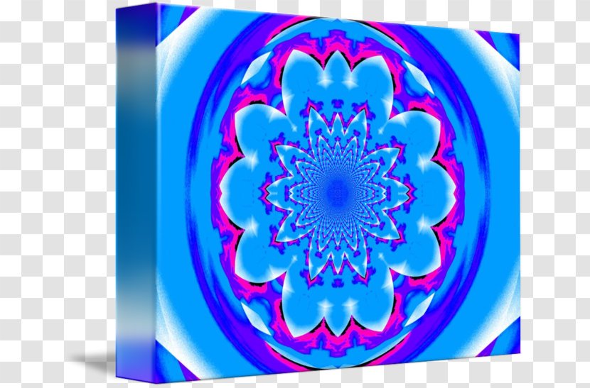 Fractal Art Cobalt Blue Kaleidoscope Symmetry Pattern - Computer Transparent PNG