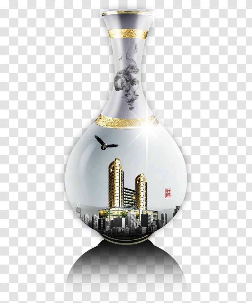 Bottle Vase - Shan Shui Transparent PNG