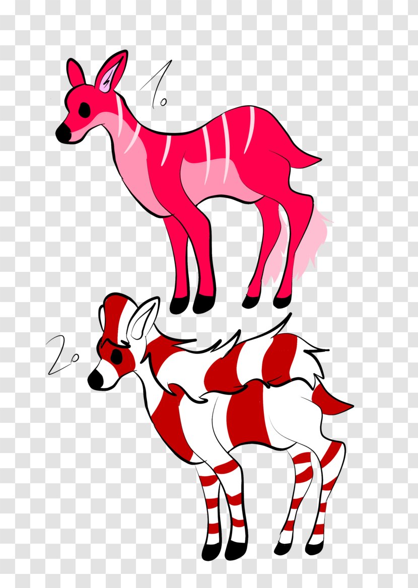 Reindeer Line Art Pack Animal Clip - Artwork Transparent PNG
