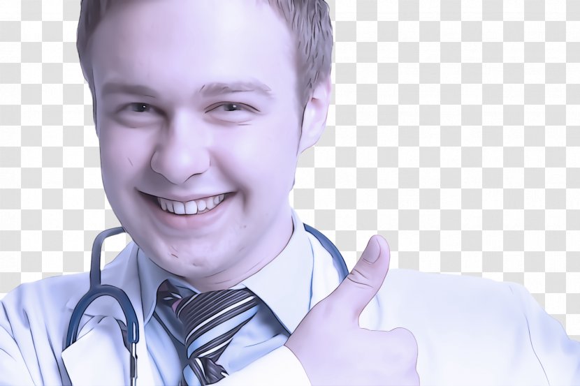 Chin Smile Gesture Thumb Finger - Physician Jaw Transparent PNG