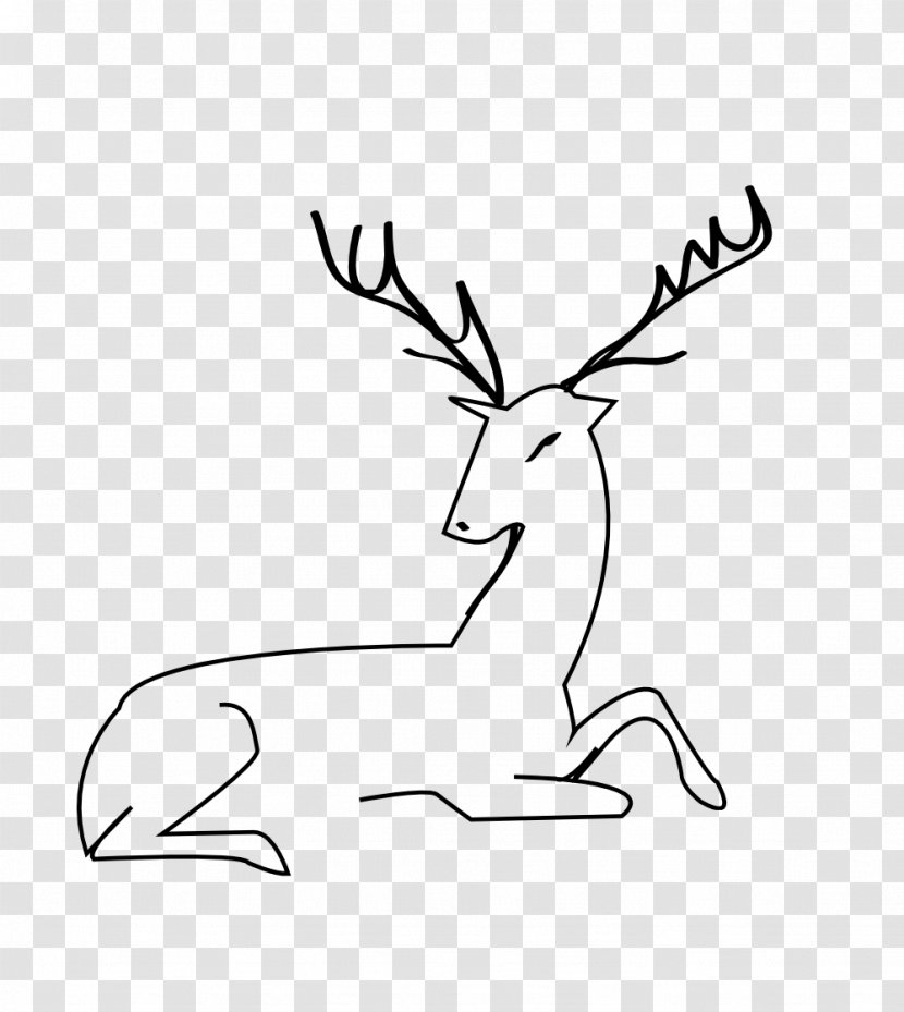 White-tailed Deer Reindeer Clip Art - Antler Transparent PNG