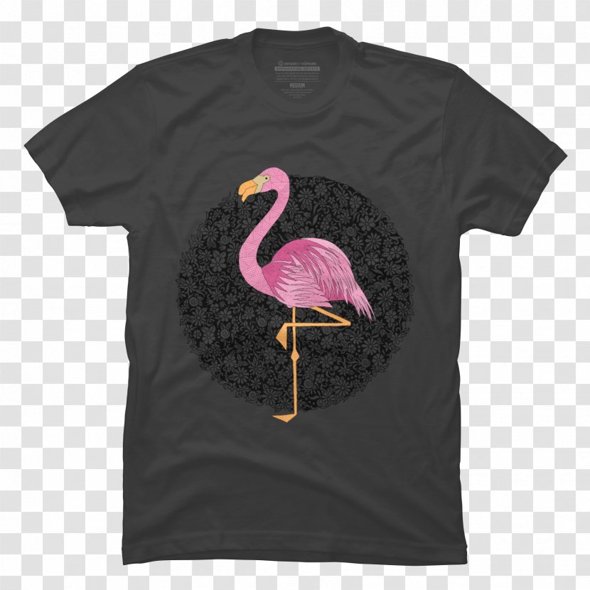 T-shirt Vintage T Shirts Clothing Sleeve - Beak - Flamingos Transparent PNG