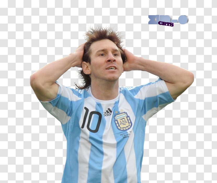 Lionel Messi Argentina National Football Team 2014 FIFA World Cup T-shirt Player - Shoulder Transparent PNG