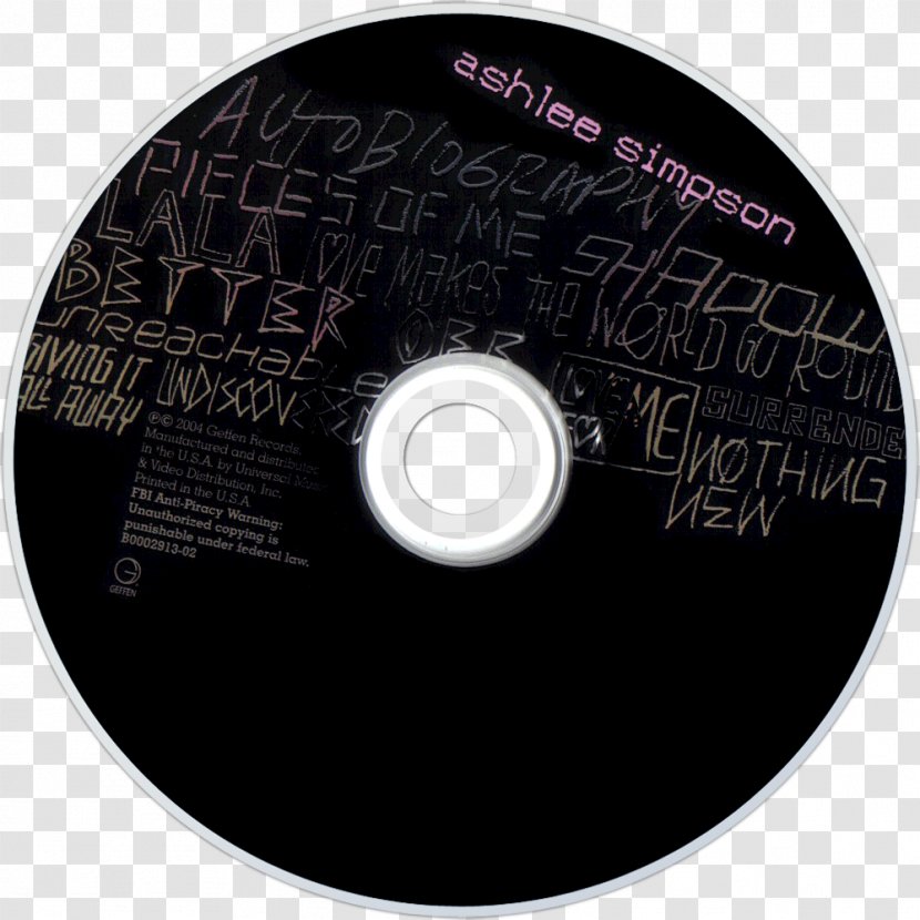 Compact Disc Autobiography Bittersweet World I Am Me Album - Cartoon - Ashlee Simpson Transparent PNG
