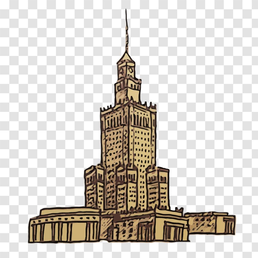 Palace Of Culture And Science Drawing Art Architecture - Work - Polish Vector Transparent PNG