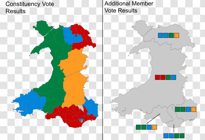 National Assembly For Wales Election, 2016 2003 - Election - Map Transparent PNG