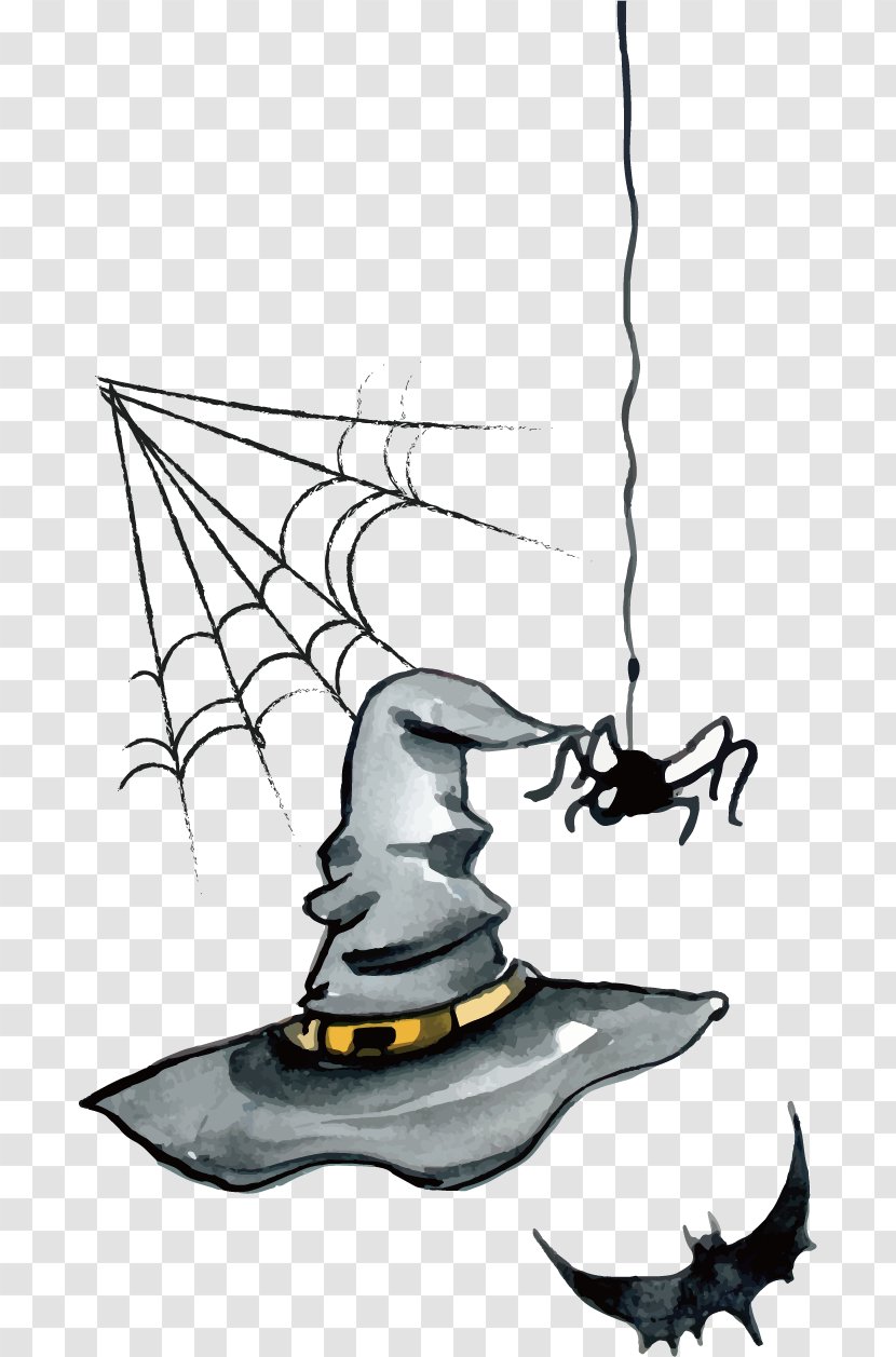 Euclidean Vector - Shoe - Spider Witch Hat Transparent PNG