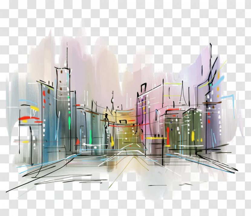 Stock Photography Drawing Watercolor Painting - Shutterstock - City Transparent PNG