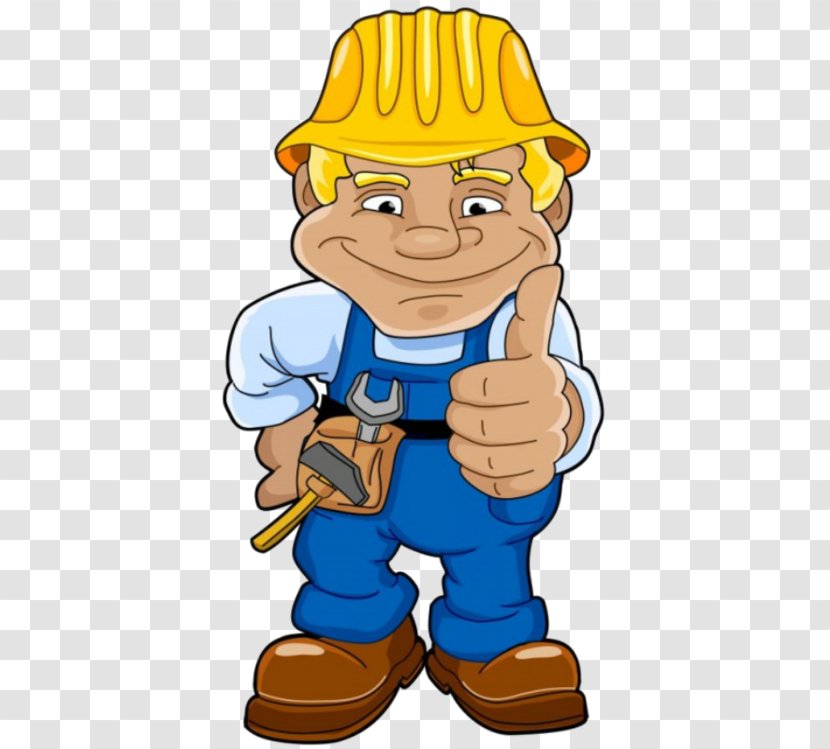 Laborer Blue-collar Worker Construction Clip Art - Finger - Wearing A Helmet Man Transparent PNG