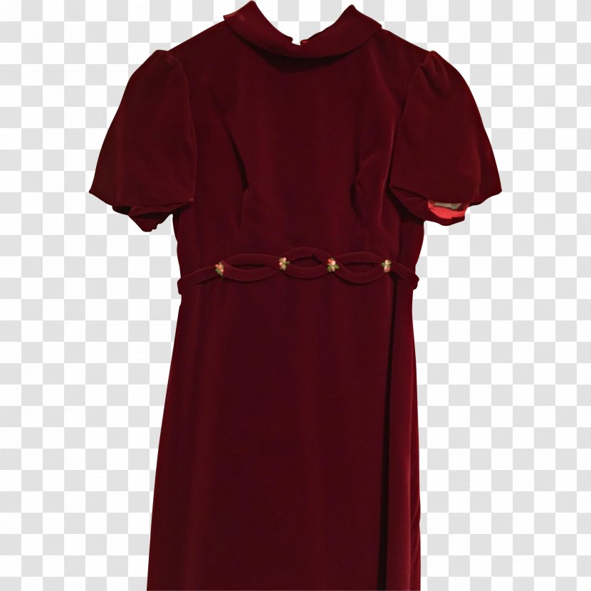 Shoulder Maroon Sleeve Dress Transparent PNG