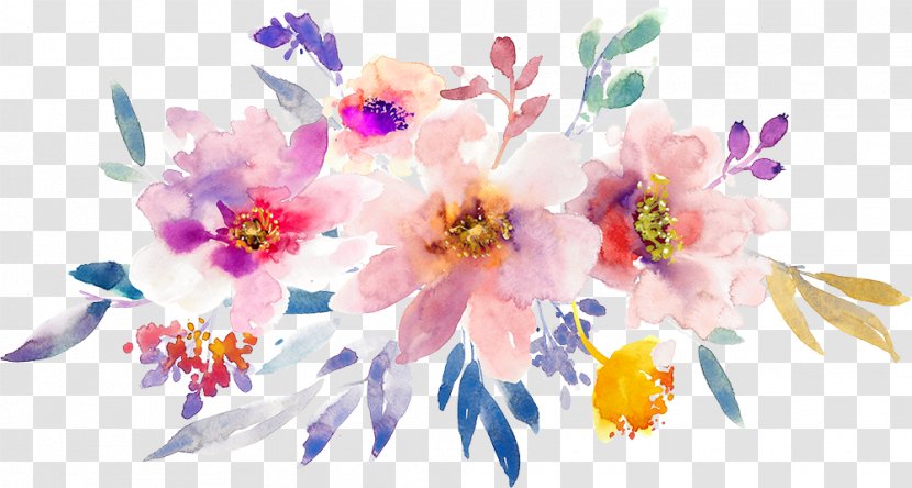 Watercolour Flowers Floral Design Watercolor Painting - Flower Transparent PNG