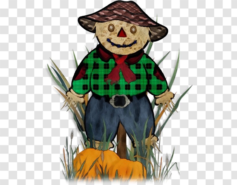 Cartoon Scarecrow Clip Art Fictional Character Costume - Agriculture Transparent PNG