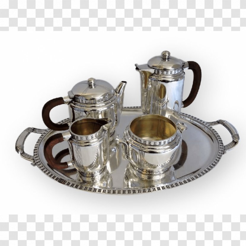 Sterling Silver Tea Set Tray Plating - Holloware Transparent PNG