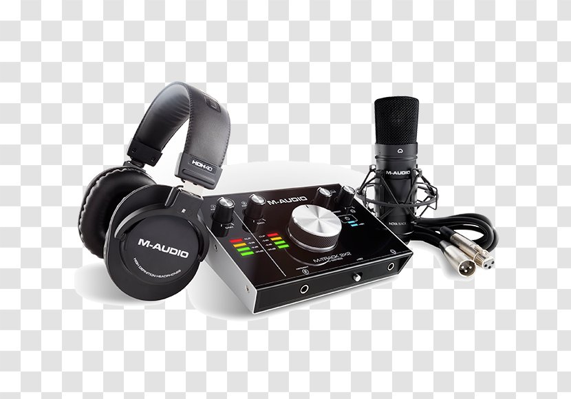Microphone M-Audio M-Track 2X2 Sound Recording Studio - Frame Transparent PNG