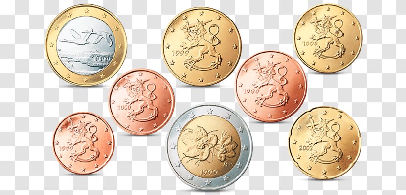 Finnish Euro Coins Finland - European Currency Unit - 20 Cent Coin Transparent PNG