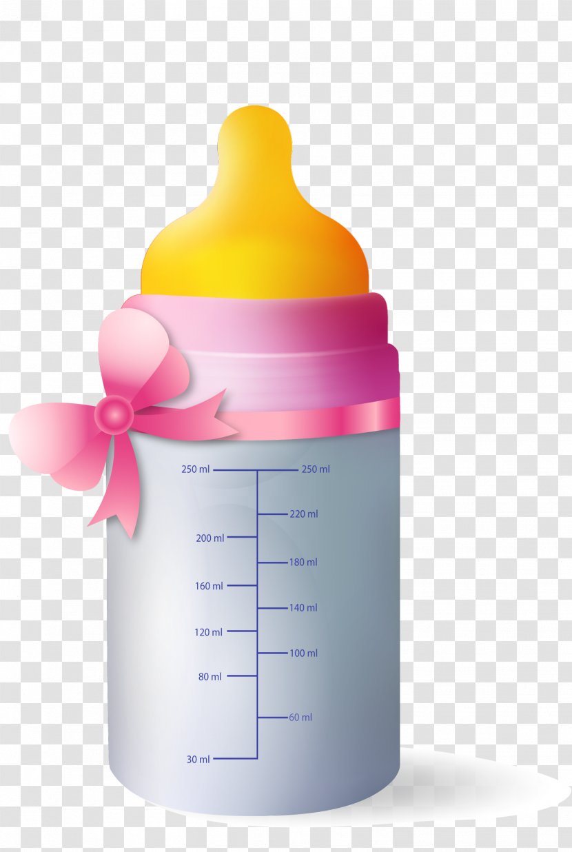 Baby Bottle Plastic Icon - Frame - Vector Gift Transparent PNG