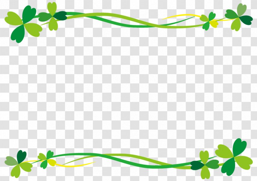 Simple Clover Frame. - Area - Green Transparent PNG