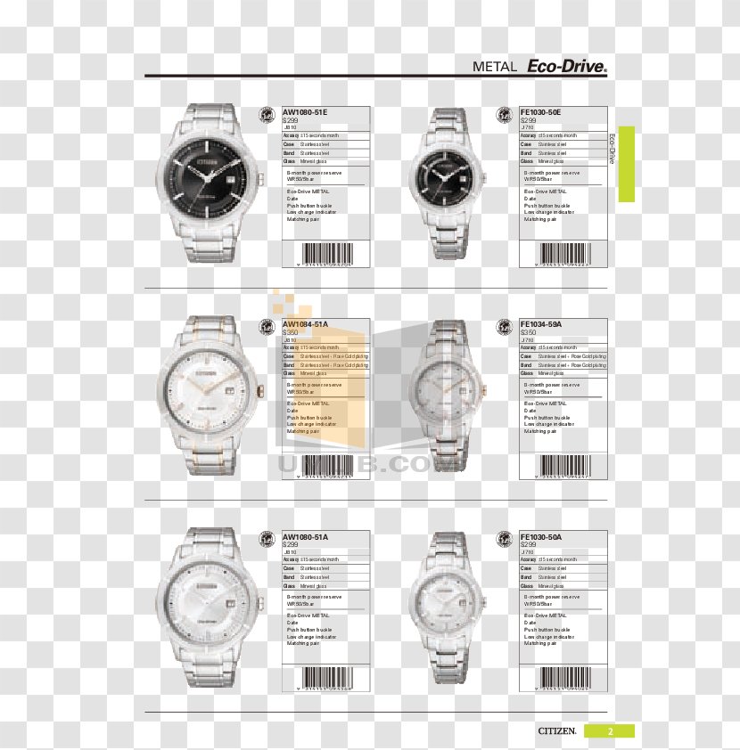 Eco-Drive Citizen Holdings Product Manuals Watch Radio Clock Transparent PNG