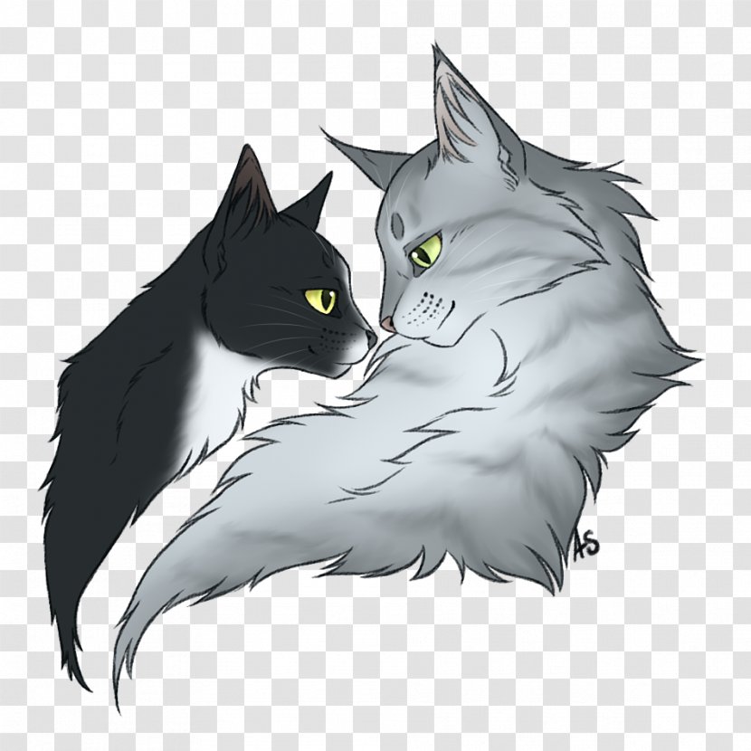 Maine Coon Kitten Warriors Whiskers Drawing - Tail - Ripples Transparent PNG