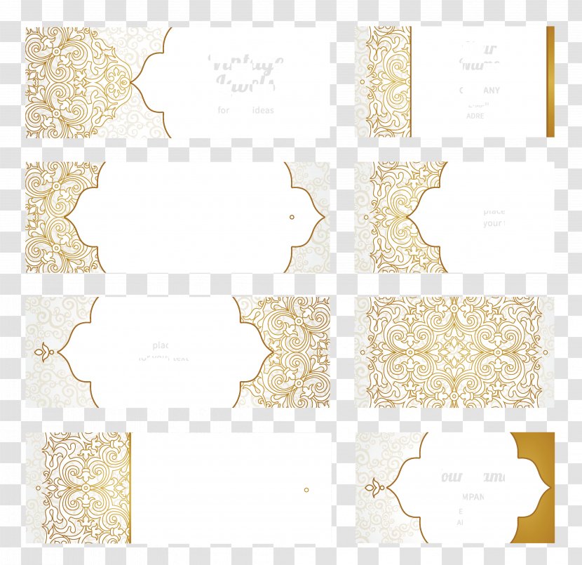 Yellow Pattern - Beige - VIS Card Transparent PNG