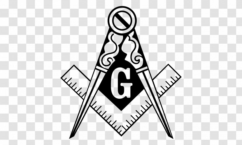 Freemasonry Square And Compasses Masonic Lodge Clip Art - Black - Symbol Transparent PNG