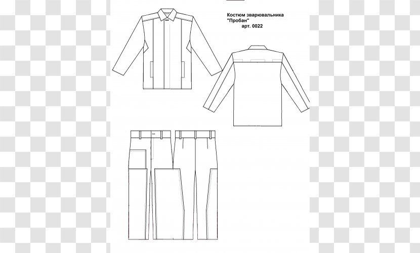 Sleeve Collar Sketch - Symmetry - Teh Transparent PNG